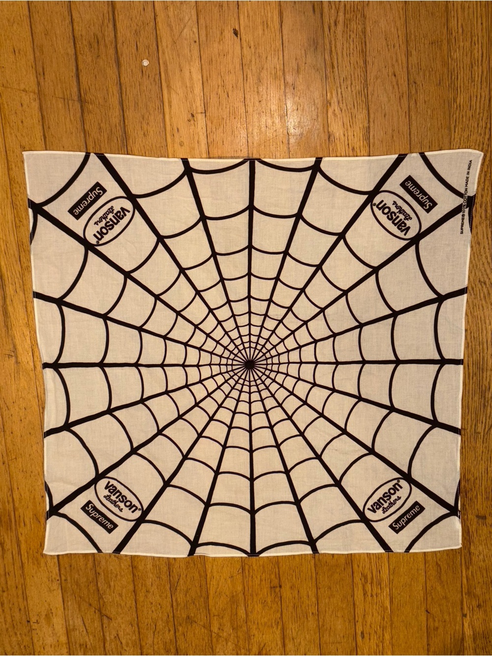 Supreme x Vanson Leathers x Spiderman Bandana